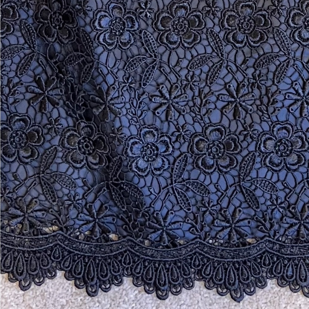 Apt. 9 Black Lace Satin Lined Skirt